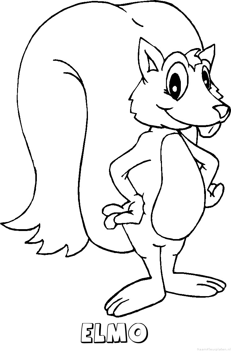 Elmo eekhoorn kleurplaat