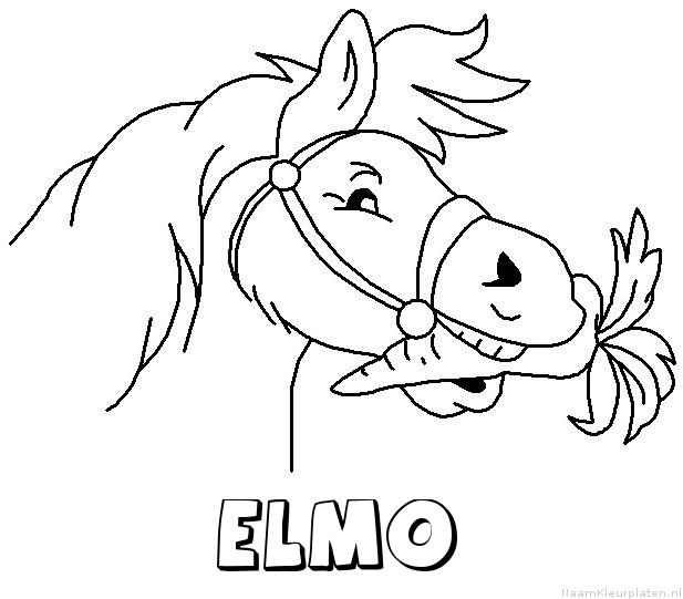 Elmo paard van sinterklaas kleurplaat