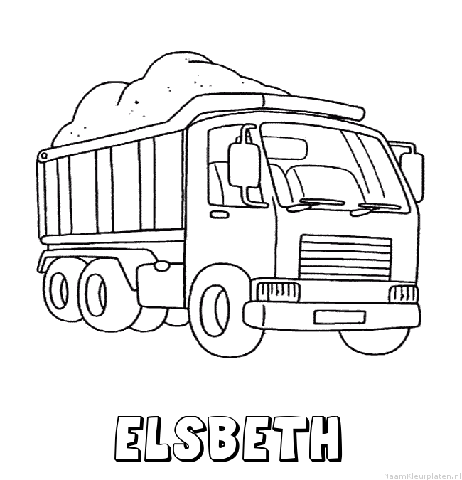 Elsbeth vrachtwagen kleurplaat