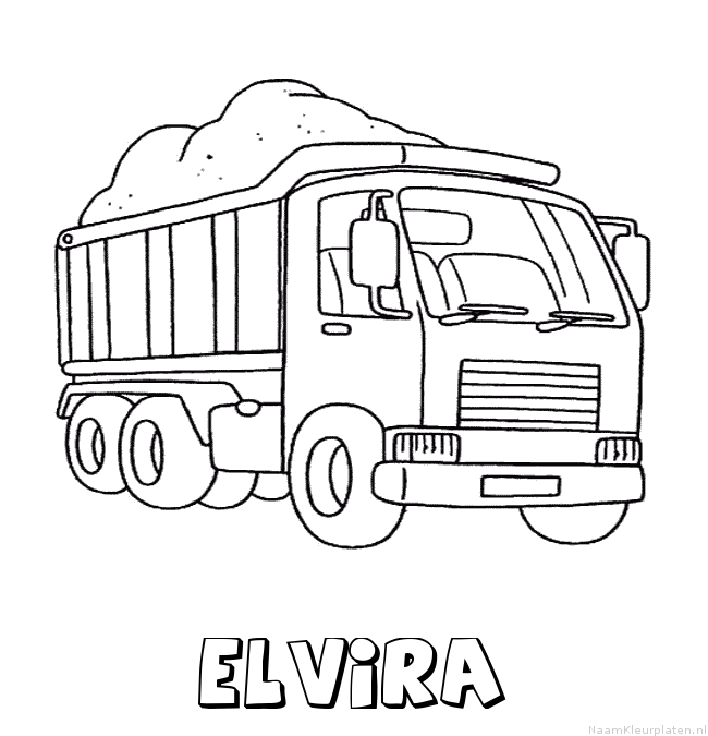 Elvira vrachtwagen kleurplaat