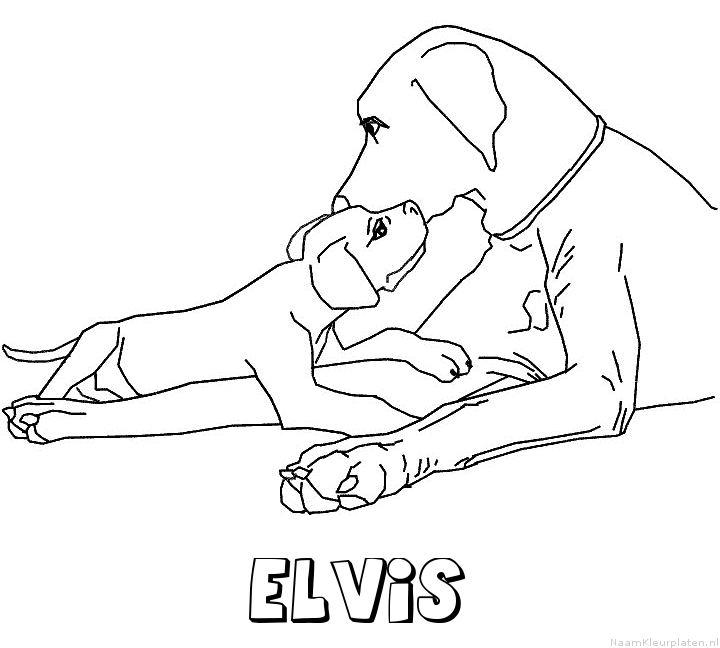 Elvis hond puppy kleurplaat