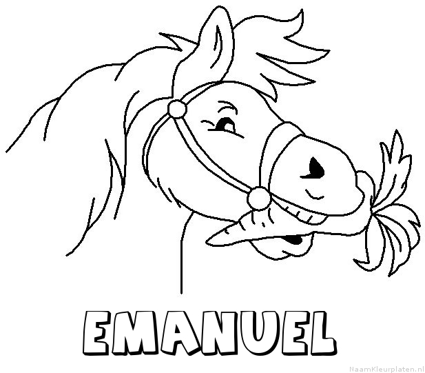 Emanuel paard van sinterklaas kleurplaat