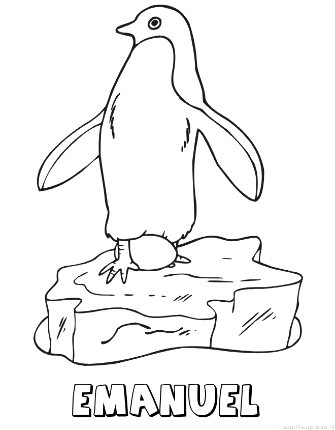 Emanuel pinguin kleurplaat
