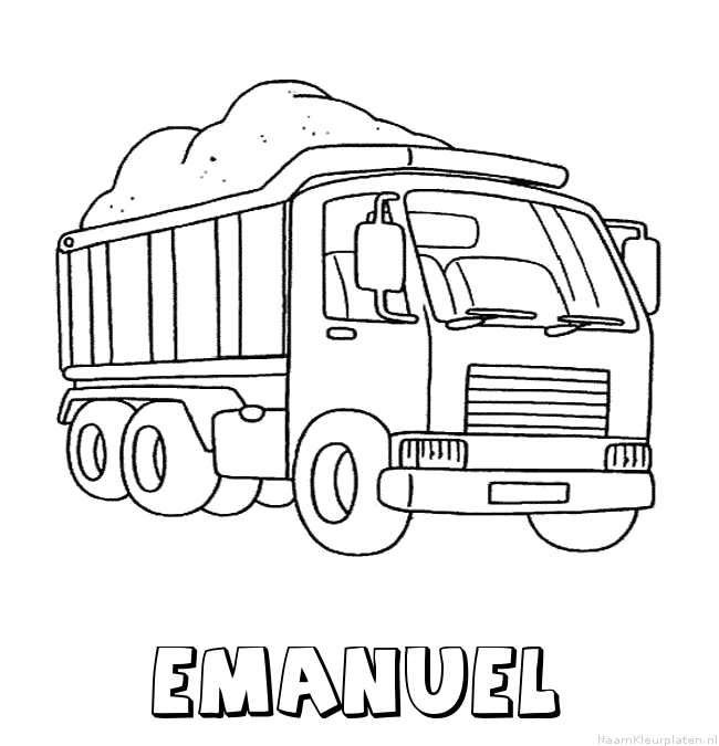 Emanuel vrachtwagen kleurplaat
