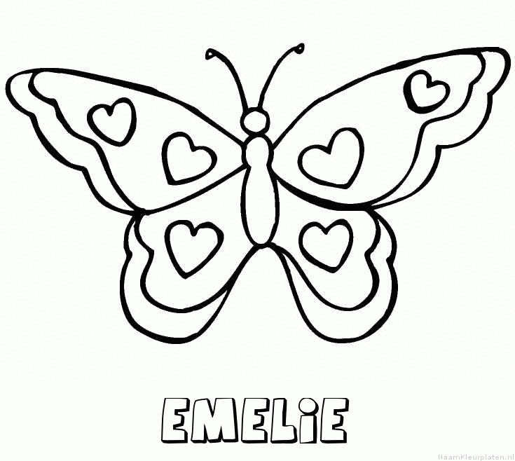 Emelie vlinder hartjes