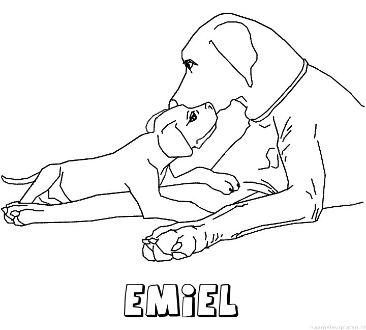 Emiel hond puppy kleurplaat