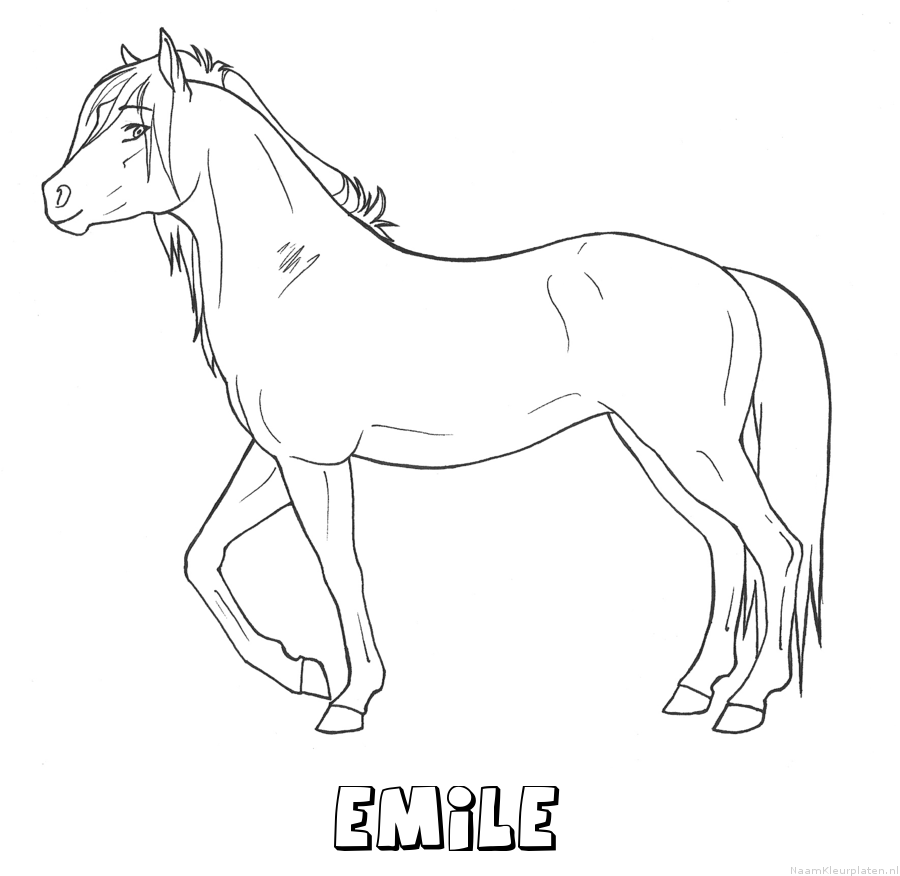 Emile paard kleurplaat