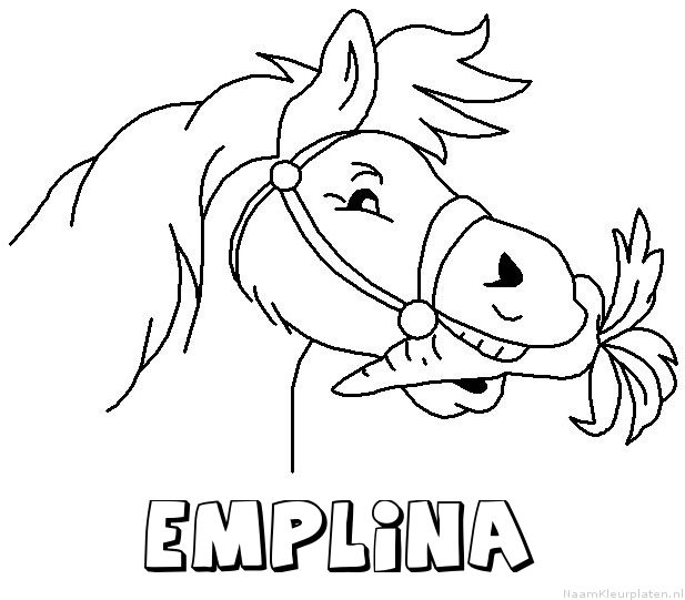 Emplina paard van sinterklaas kleurplaat