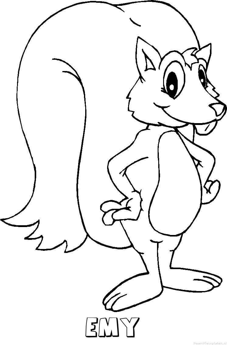 Emy eekhoorn kleurplaat