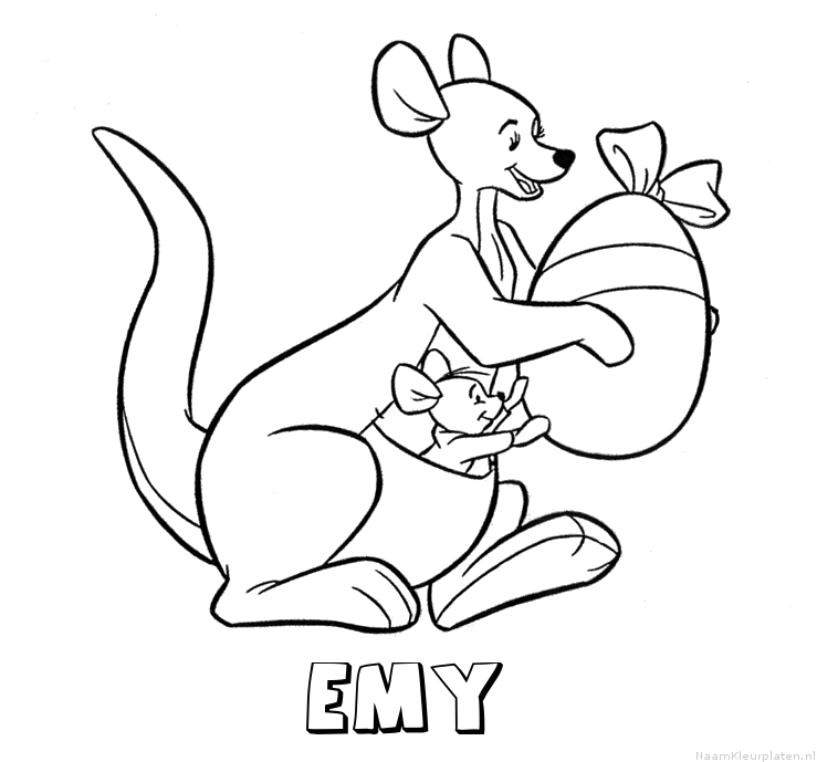 Emy kangoeroe kleurplaat