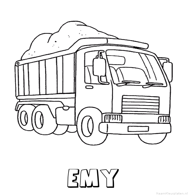 Emy vrachtwagen kleurplaat