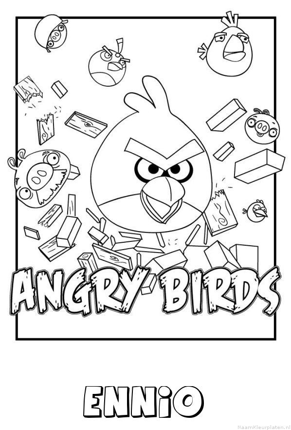 Ennio angry birds kleurplaat