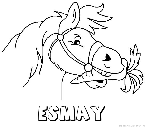 Esmay paard van sinterklaas kleurplaat