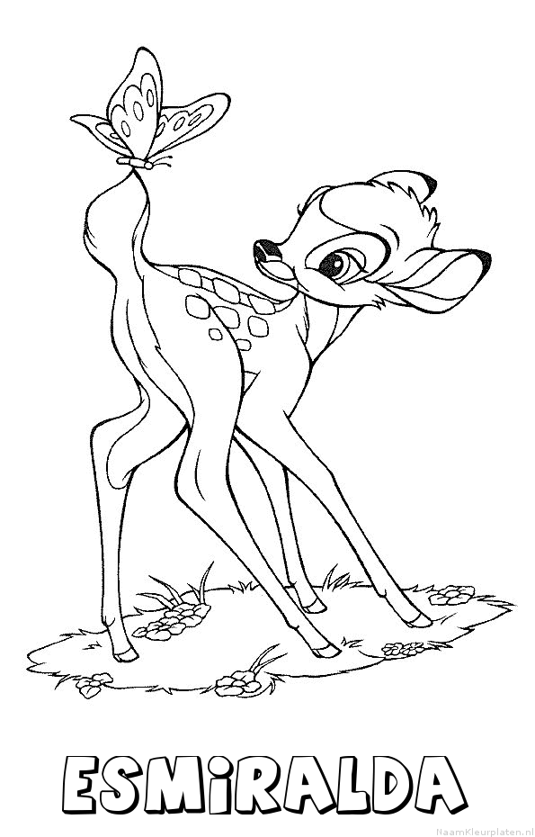 Esmiralda bambi kleurplaat
