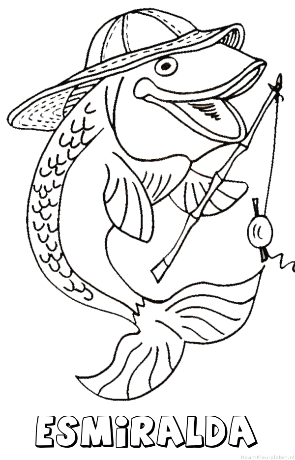 Esmiralda vissen kleurplaat