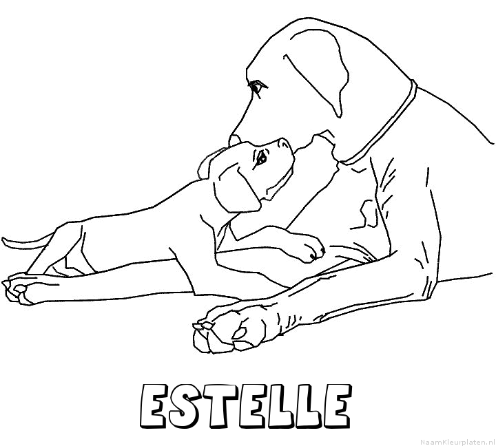 Estelle hond puppy kleurplaat