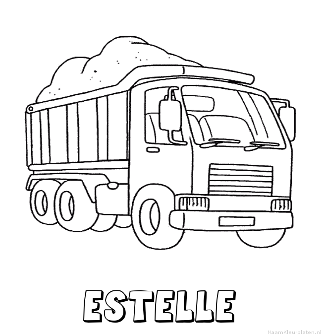 Estelle vrachtwagen kleurplaat