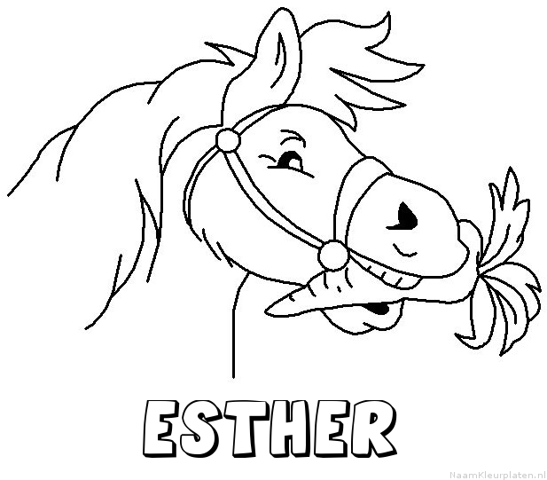 Esther paard van sinterklaas kleurplaat
