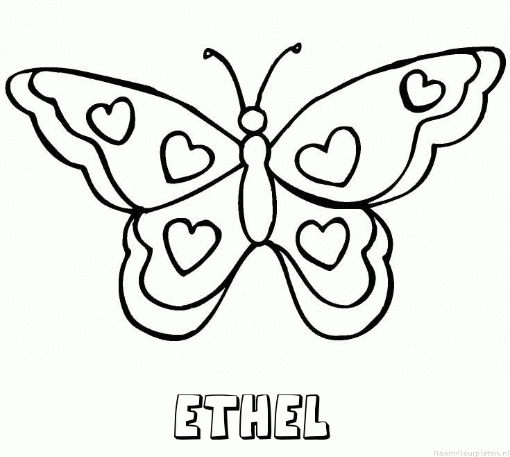 Ethel vlinder hartjes