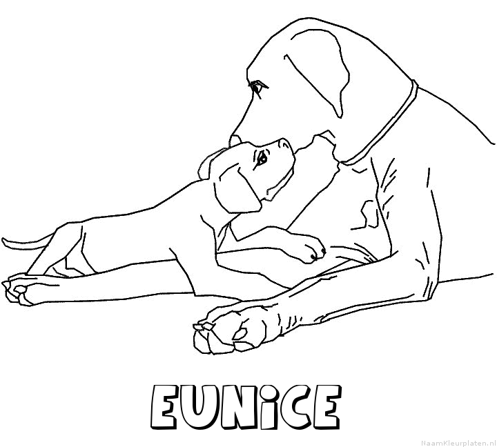 Eunice hond puppy kleurplaat