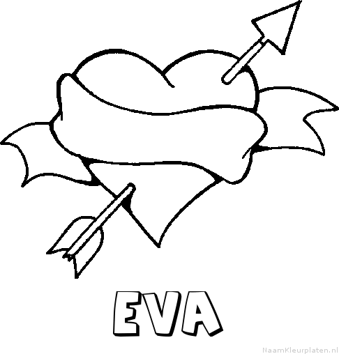 Eva liefde kleurplaat