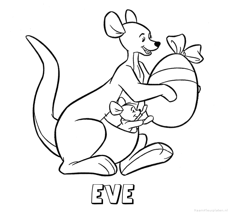 Eve kangoeroe kleurplaat