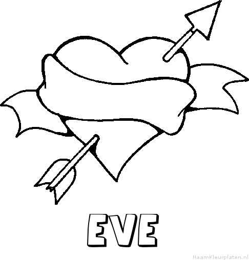 Eve liefde kleurplaat