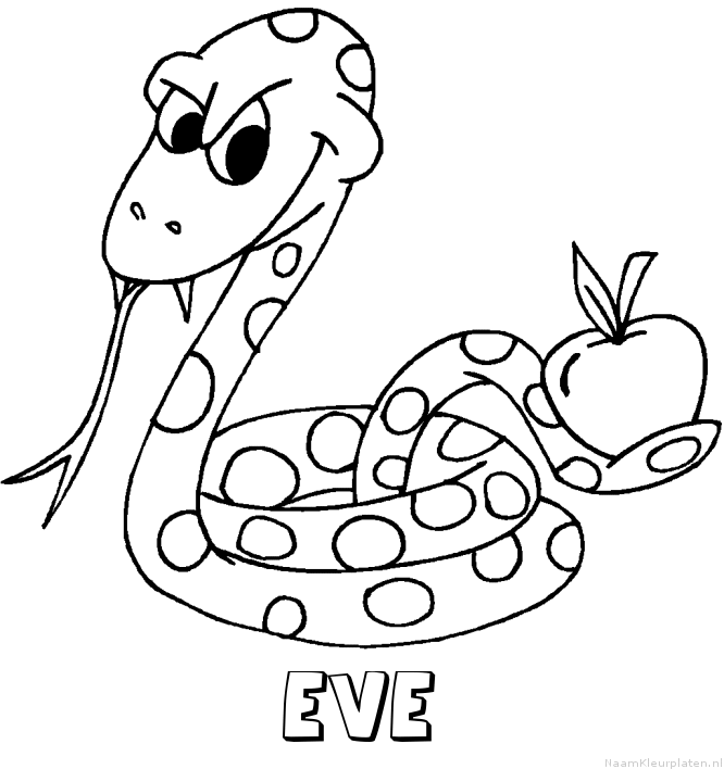 Eve slang kleurplaat