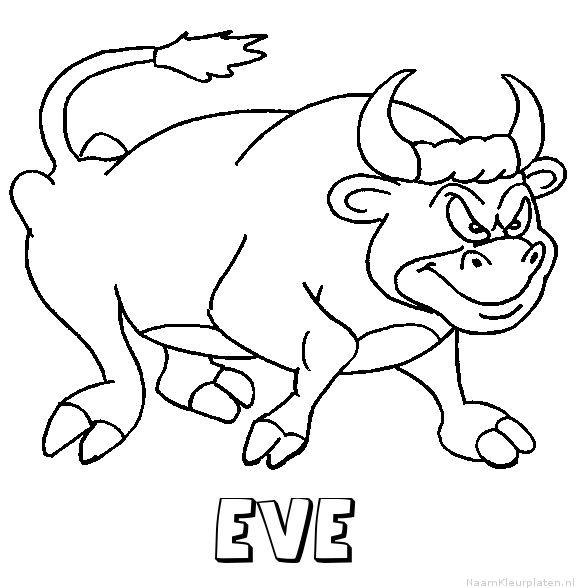 Eve stier kleurplaat