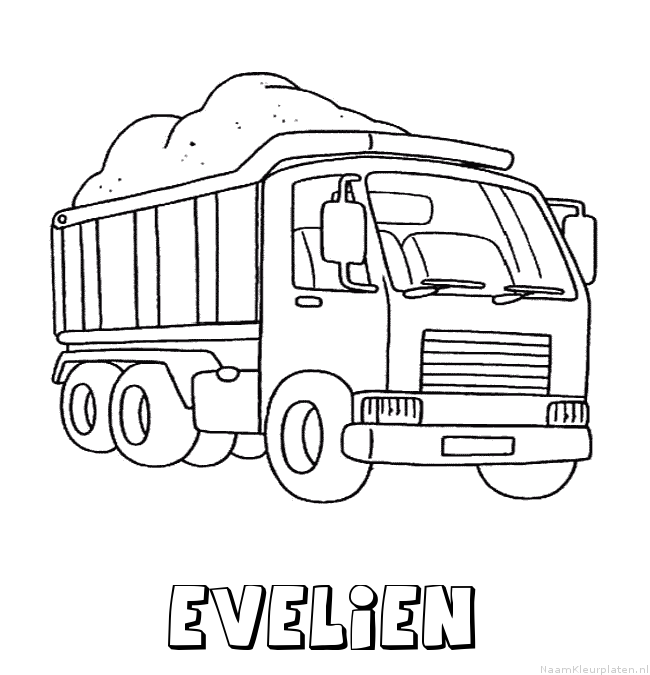 Evelien vrachtwagen kleurplaat