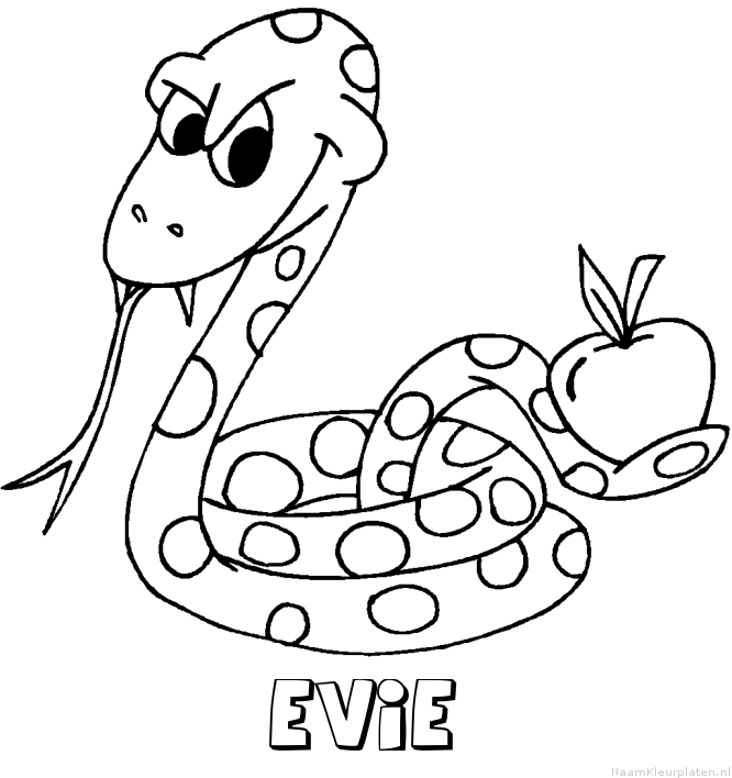 Evie slang kleurplaat