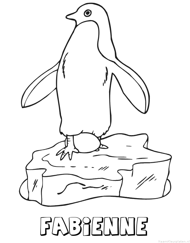 Fabienne pinguin kleurplaat
