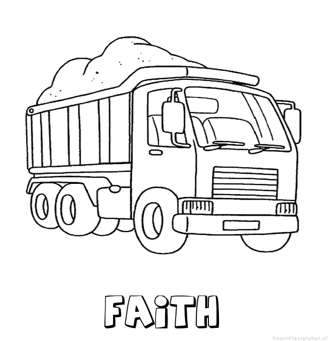 Faith vrachtwagen kleurplaat
