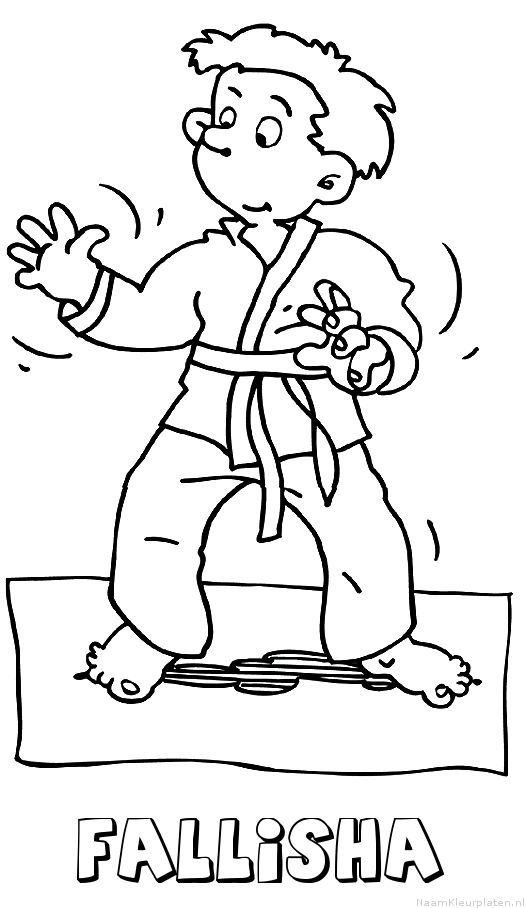 Fallisha judo kleurplaat