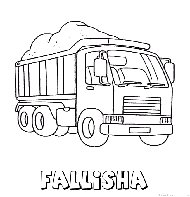 Fallisha vrachtwagen kleurplaat
