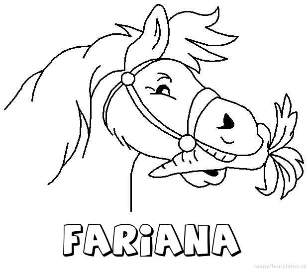 Fariana paard van sinterklaas kleurplaat
