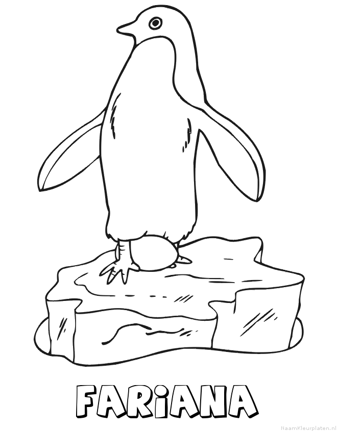 Fariana pinguin kleurplaat