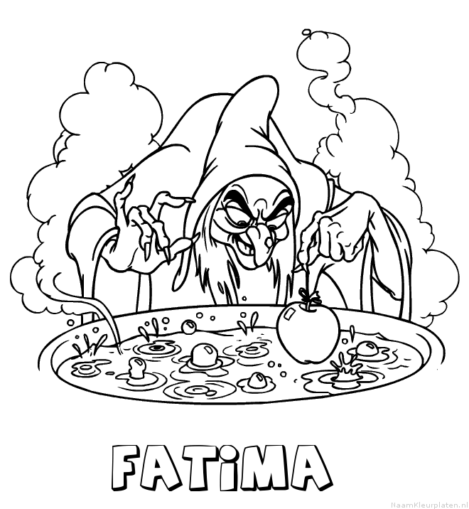 Fatima heks kleurplaat