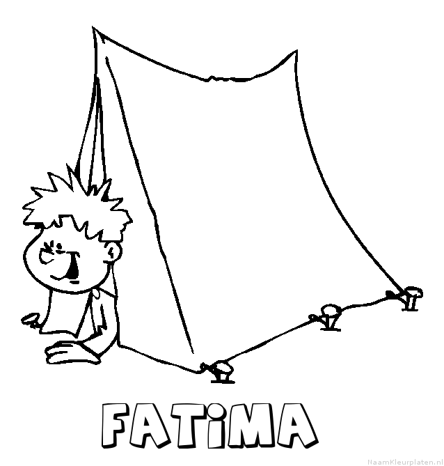 Fatima kamperen kleurplaat