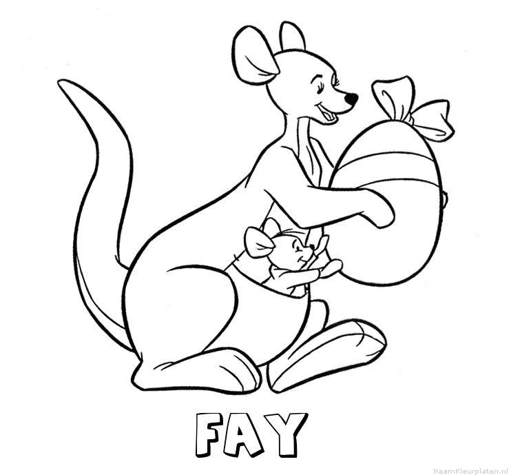 Fay kangoeroe kleurplaat