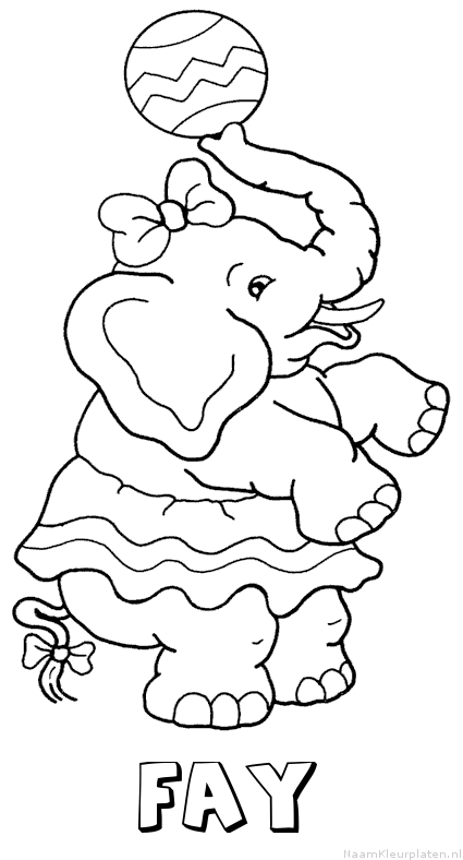 Fay olifant kleurplaat