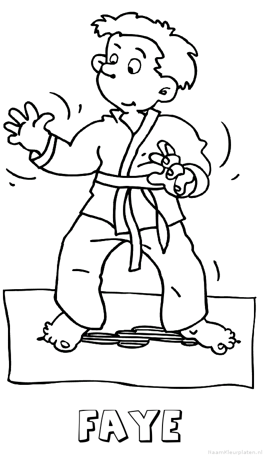Faye judo kleurplaat
