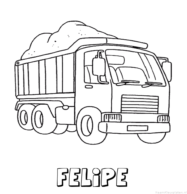 Felipe vrachtwagen kleurplaat