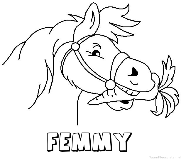 Femmy paard van sinterklaas kleurplaat