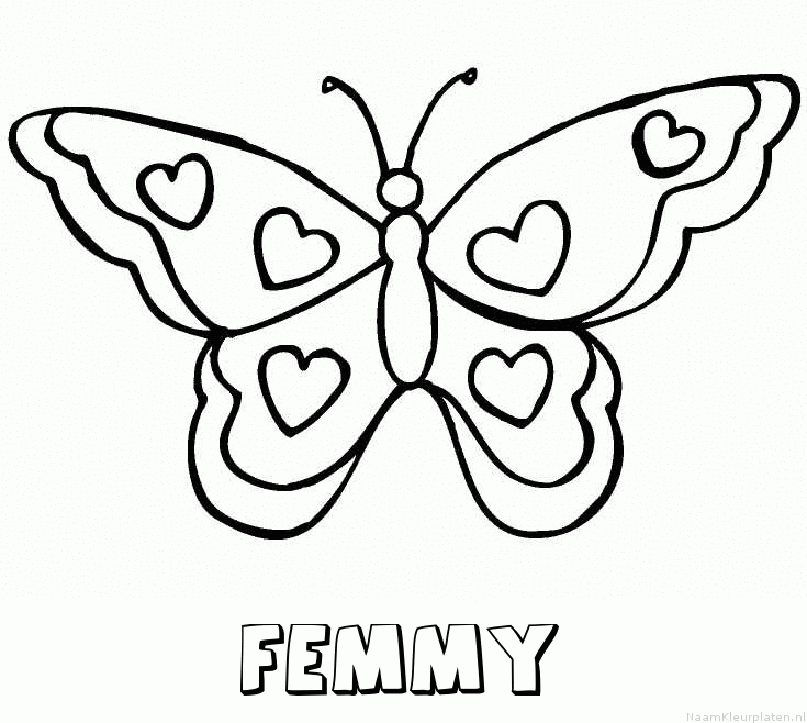 Femmy vlinder hartjes