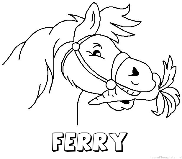 Ferry paard van sinterklaas kleurplaat