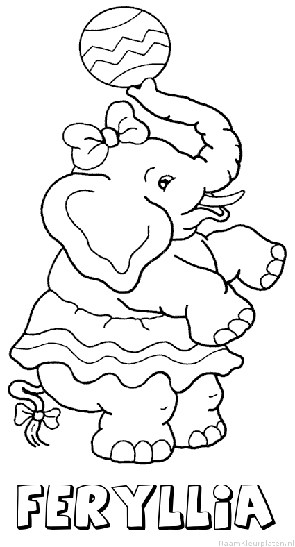 Feryllia olifant kleurplaat