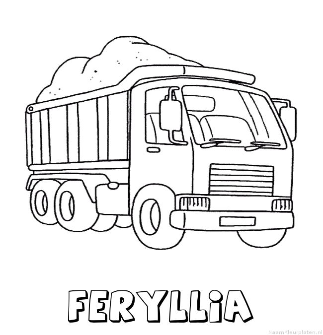 Feryllia vrachtwagen kleurplaat