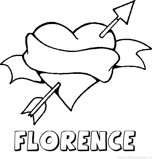 Florence liefde kleurplaat