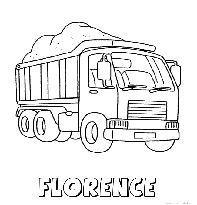 Florence vrachtwagen kleurplaat